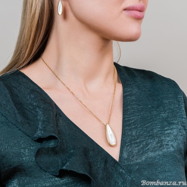 Колье Fiore Luna, Капля SHELL WHITE